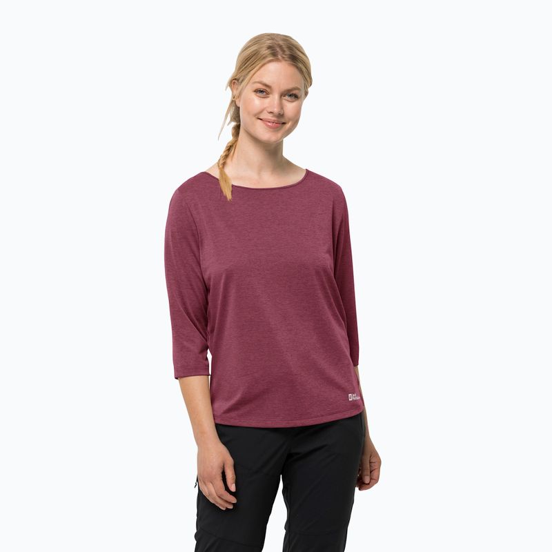 Jack Wolfskin Damen-Trekking-T-Shirt Jwp 3/4 rot 1806655