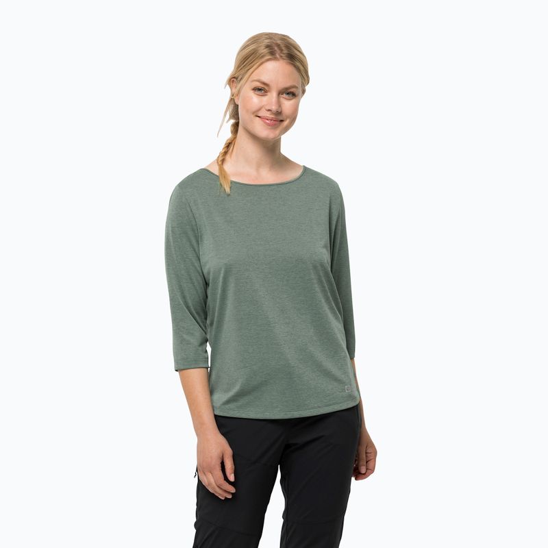 Jack Wolfskin Damen-Trekking-T-Shirt Jwp 3/4 grün 1806655
