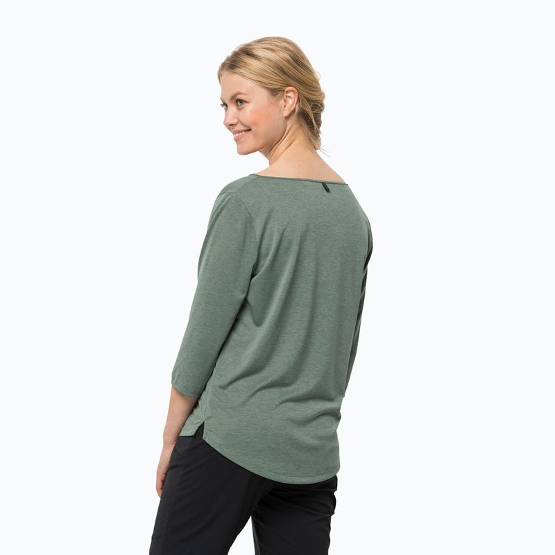 Jack Wolfskin Damen-Trekking-T-Shirt Jwp 3/4 grün 1806655 2