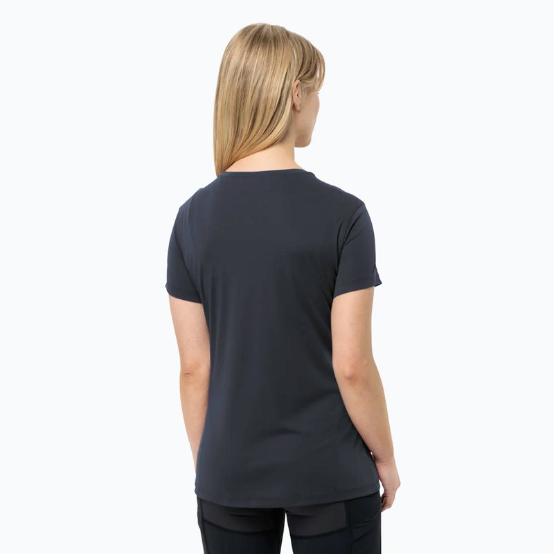 Jack Wolfskin Damen Trekking T-shirt Tech Nachtblau 2