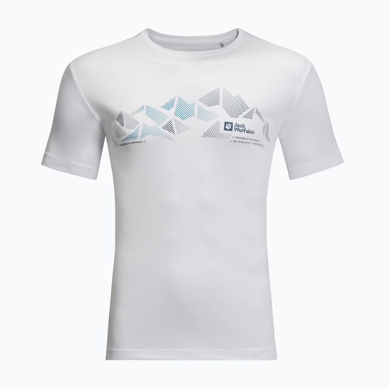 Herren Jack Wolfskin Peak Grafik Trekking-T-Shirt weiß 1807183 4
