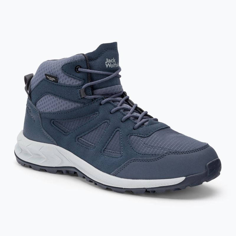 Jack Wolfskin Damen-Trekking-Stiefel Woodland 2 Texapore Mid navy blau 4051331