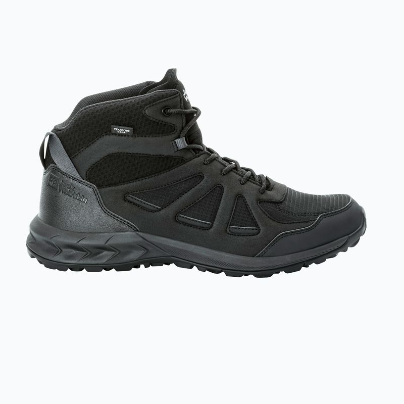 Trekkingschuhe Herren Jack Wolfskin Woodland 2 Texapore Mid black 10