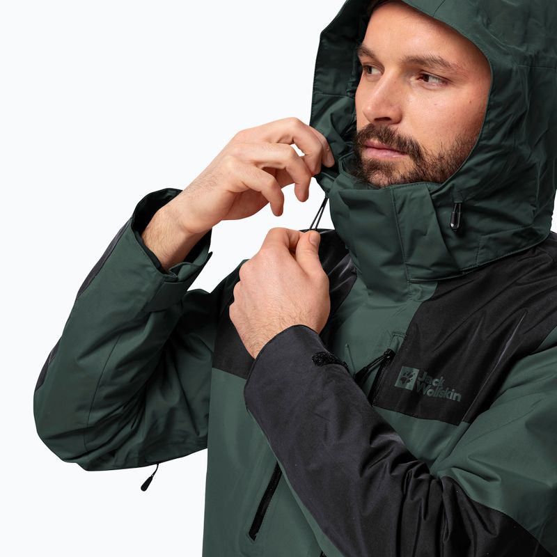 Jack Wolfskin Herren Jasper 3in1 Regenjacke schwarz oliv 5