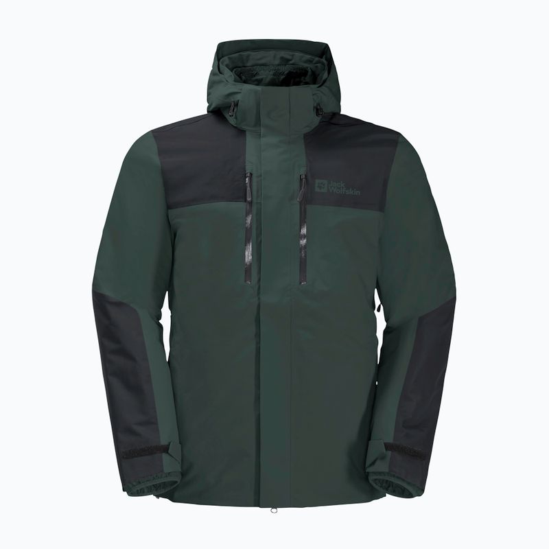 Jack Wolfskin Herren Jasper 3in1 Regenjacke schwarz oliv 8