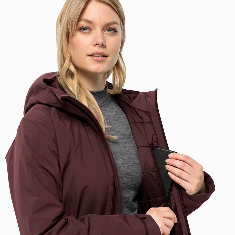 Jack Wolfskin Damen Winterjacke Heidelstein Ins dunkel kastanienbraun 5