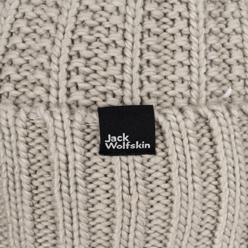 Damen Wintermütze Jack Wolfskin Highloft Knit Beanie staubig grau 4