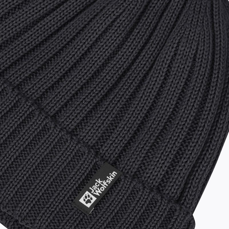 Jack Wolfskin Rib Knit Wintermütze schwarz 4