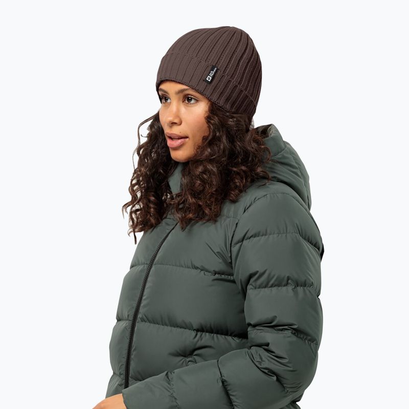 Jack Wolfskin Rib Knit rote Erde Wintermütze 2