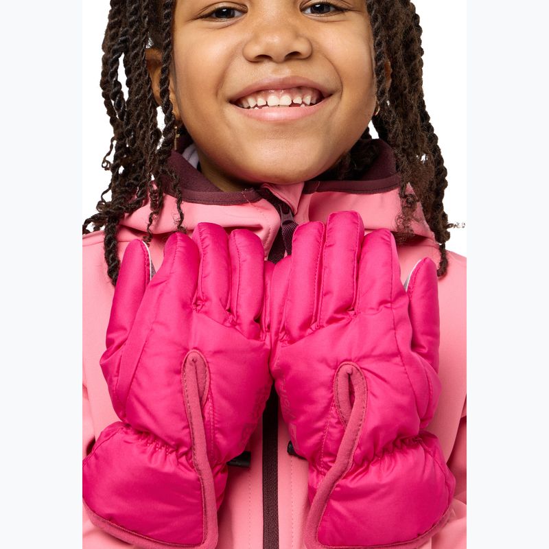 Jack Wolfskin Easy Entry Kinder-Trekkinghandschuhe dunkel fuchsia 2