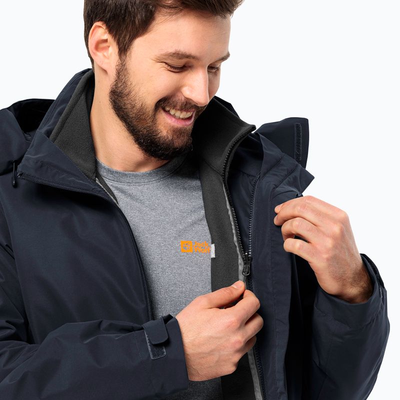 Jack Wolfskin Herren Fleecejacke Winterstein Fz Nachtblau 3