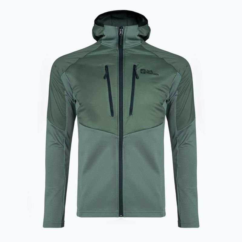 Herren Hybridjacke Jack Wolfskin Alpgrat Pro Ins Fz hedge green 5