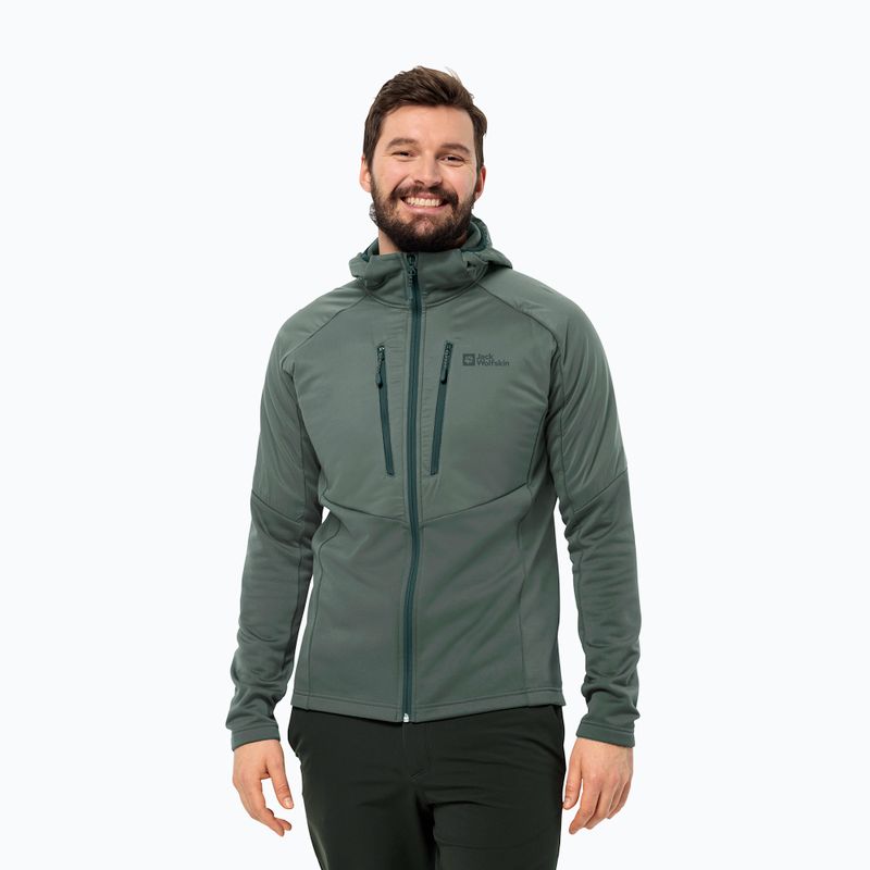 Herren Hybridjacke Jack Wolfskin Alpgrat Pro Ins Fz hedge green