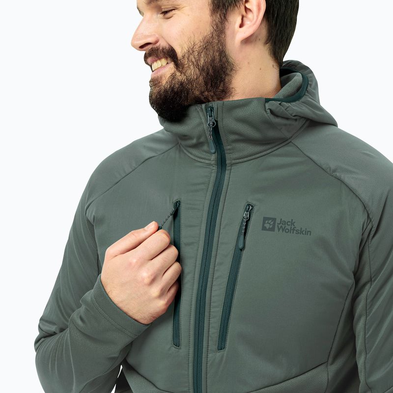 Herren Hybridjacke Jack Wolfskin Alpgrat Pro Ins Fz hedge green 3