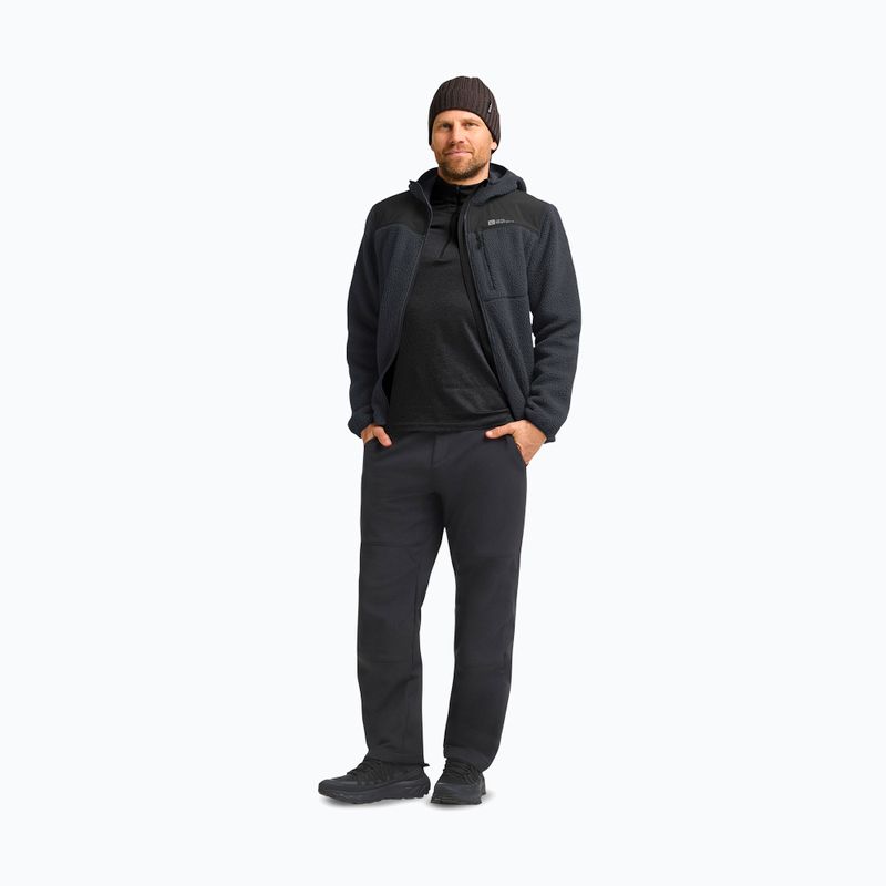 Jack Wolfskin Herren Kammweg Pile Fz phantom Fleece-Sweatshirt 2