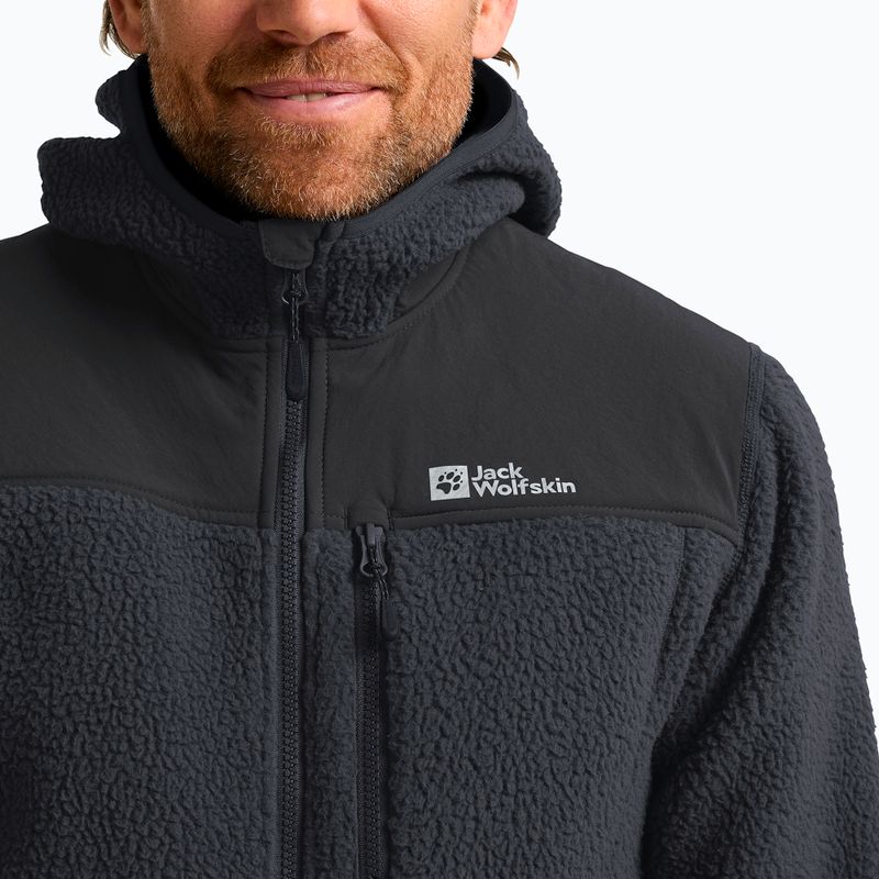 Jack Wolfskin Herren Kammweg Pile Fz phantom Fleece-Sweatshirt 5