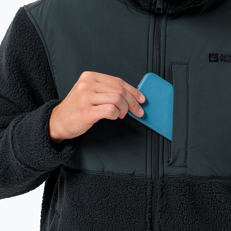 Herren Jack Wolfskin Felslicht Kapuzenfleece-Sweatshirt nachtblau 5