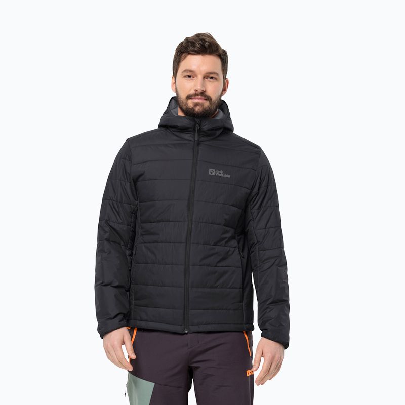 Jack Wolfskin Herren Daunenjacke Lapawa Ins Hoody schwarz