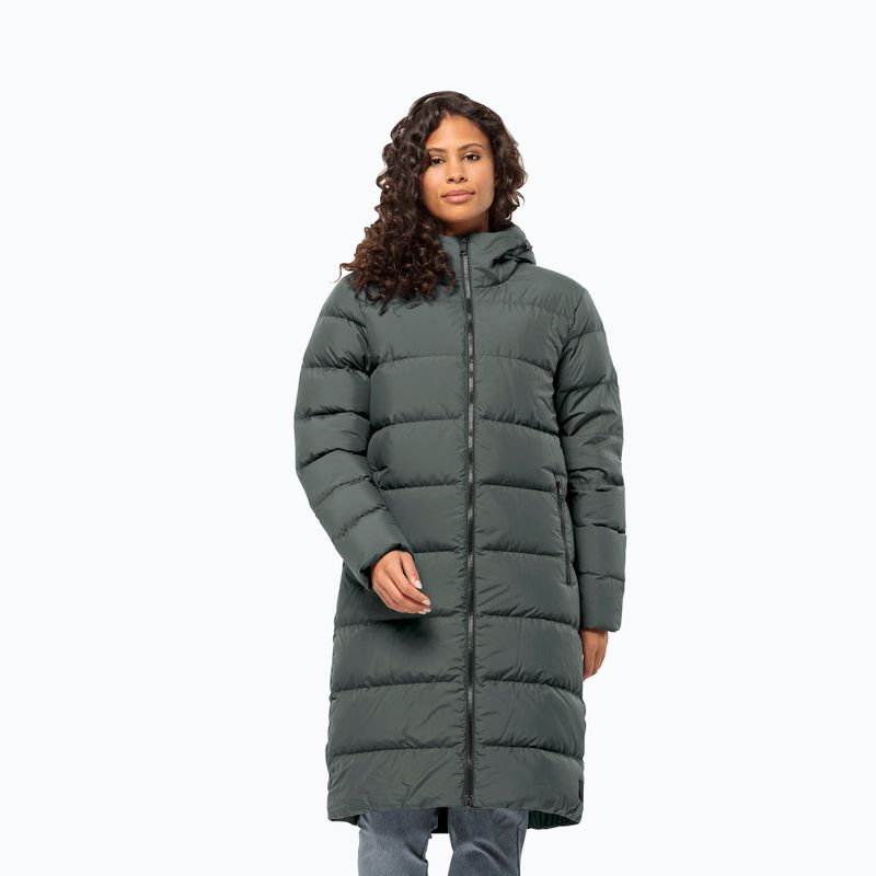 Jack Wolfskin Damen Frozen Palace Daunenmantel schiefergrün