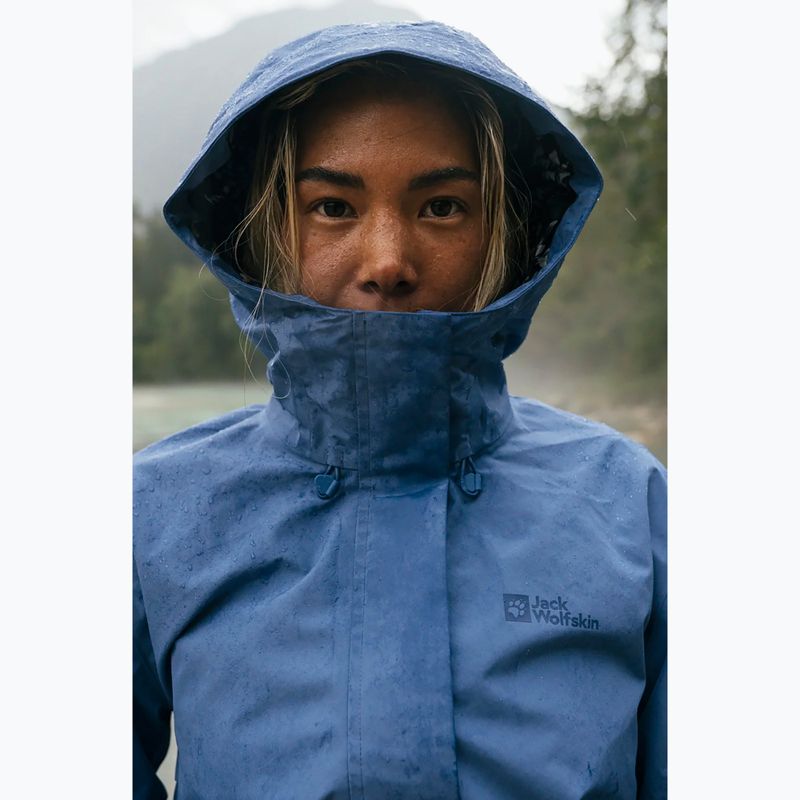 Damen Jack Wolfskin Cape West Regenmantel elementar blau 9