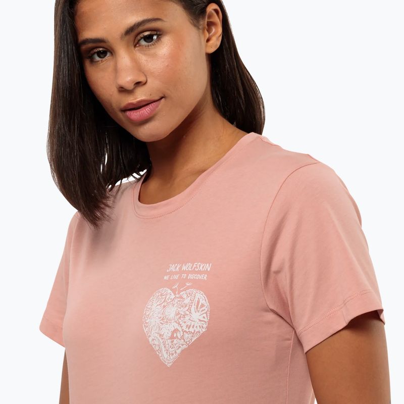 Jack Wolfskin Damen-T-Shirt Discover Heart rose dawn 3