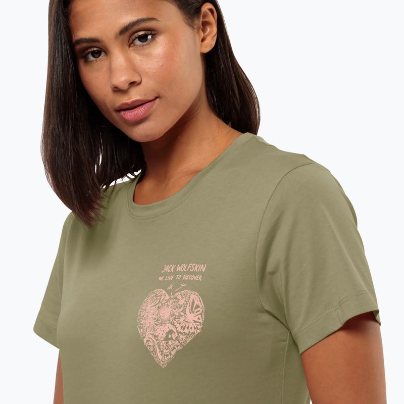 Jack Wolfskin Entdecken Sie Herz Lorbeerblatt Frauen-T-Shirt