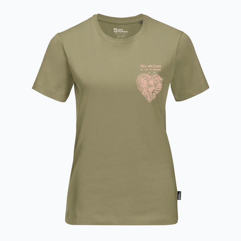 Jack Wolfskin Entdecken Sie Herz Lorbeerblatt Frauen-T-Shirt