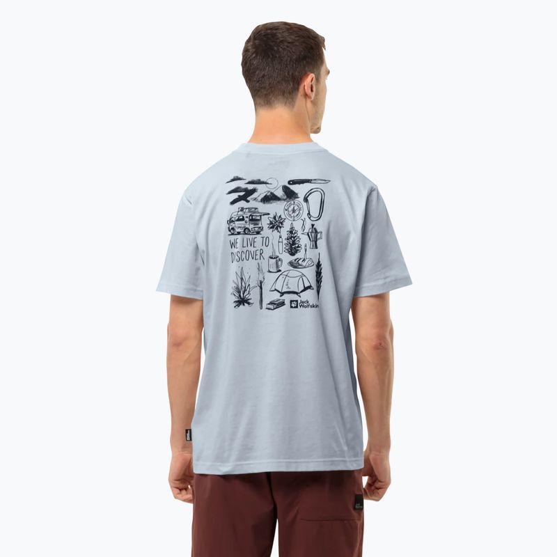 Jack Wolfskin Herren-T-Shirt Discover soft blau 2