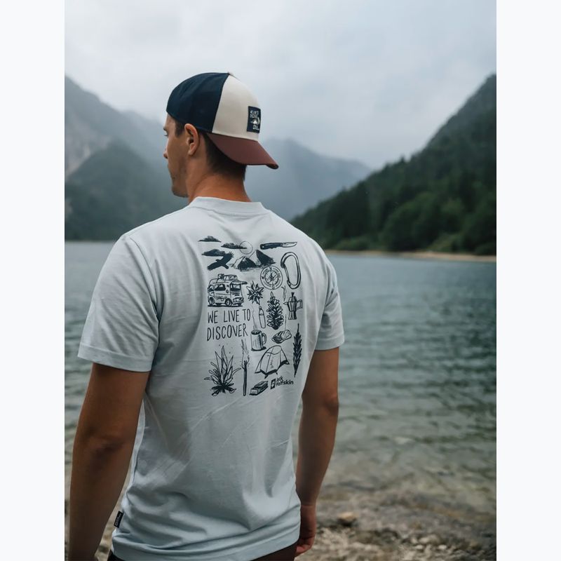 Jack Wolfskin Herren-T-Shirt Discover soft blau