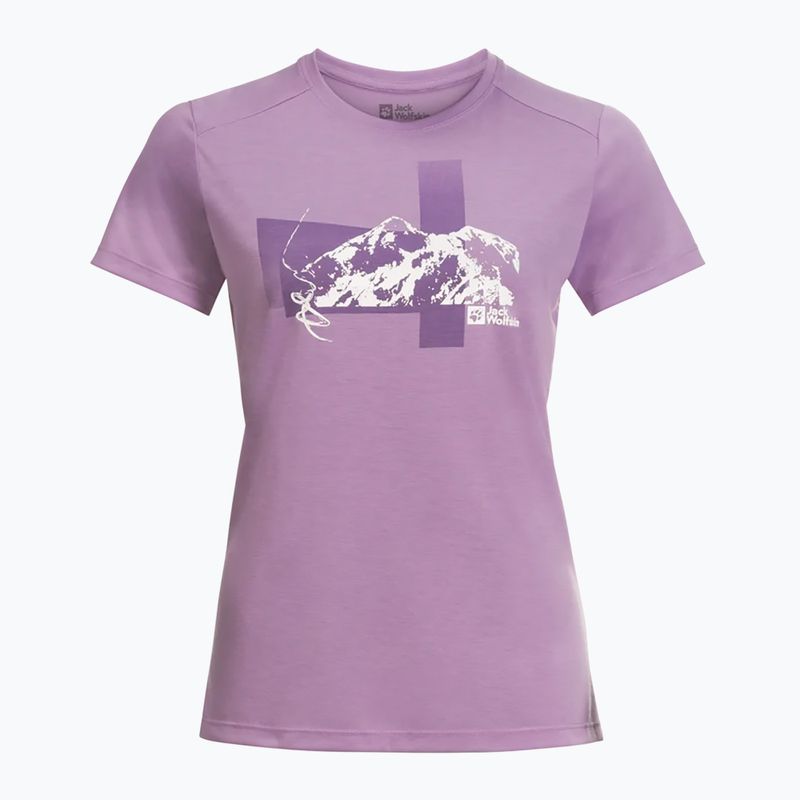 Jack Wolfskin Damen-Trekking-T-Shirt Vonnan S/S Grafik Samt