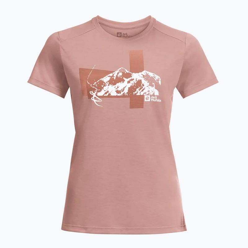 Jack Wolfskin Damen-Trekking-T-Shirt Vonnan S/S Graphic rose dawn
