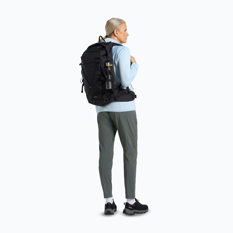 Jack Wolfskin Wandermood Rolltop 30 l Wanderrucksack Granit schwarz 12