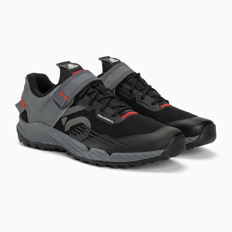 Herren MTB-Radschuhe adidas FIVE TEN Trailcross Clip In core schwarz/grau drei/rot 6
