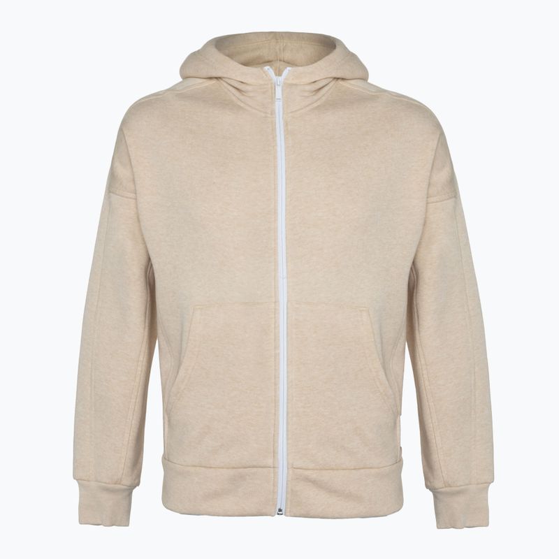 Damen adidas Studio Lounge Fleece Full Zip Sweatshirt botanisch beige mel