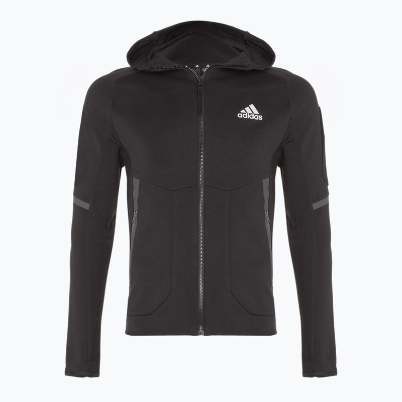 Herren adidas Designed For Gameday Full Zip Sweatshirt schwarz