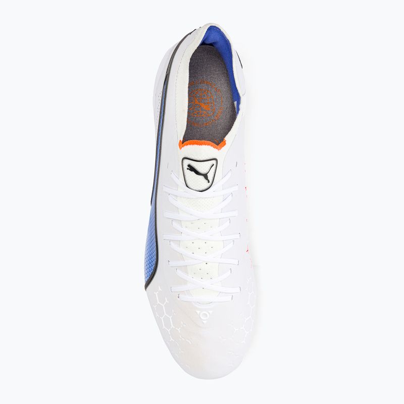 PUMA King Ultimate MXSG Herren Fußballschuhe puma weiß/puma schwarz/blau glimmer/ultra orange 6