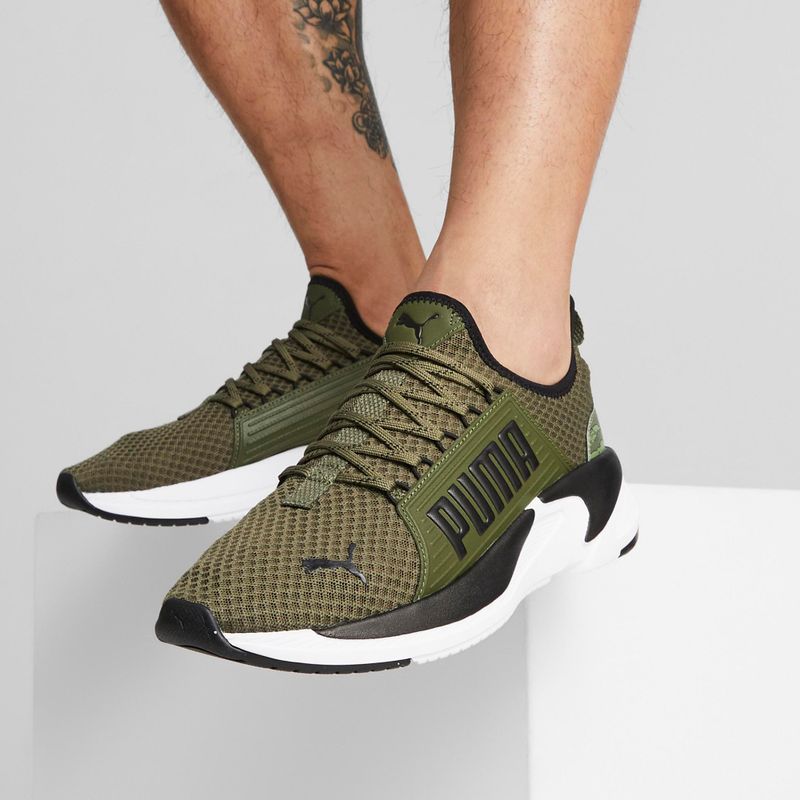 Herren Trainingsschuhe PUMA Softride Premier Slip On Tiger Camo grün 378028 03 2