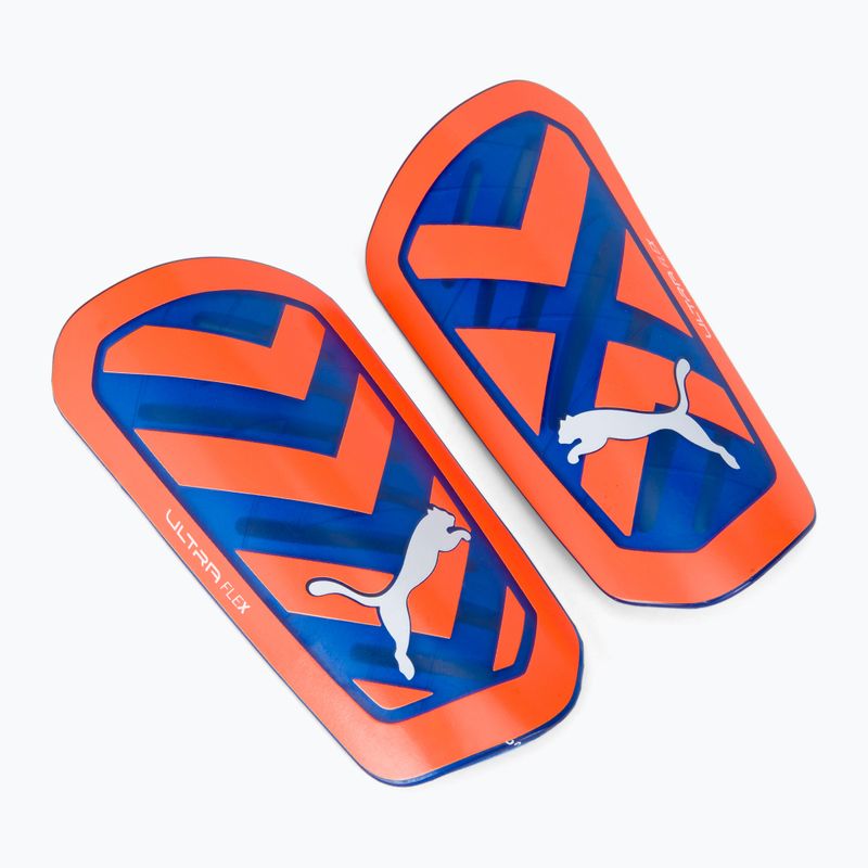 PUMA Ultra Flex Sleeve Schienbeinschoner ultra orange/blau glimmer 3