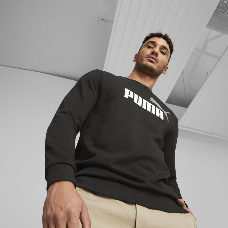 Herren Hoodie Sweatshirt PUMA Essentials+ Two-Tone Big Log TR puma black/puma white 3