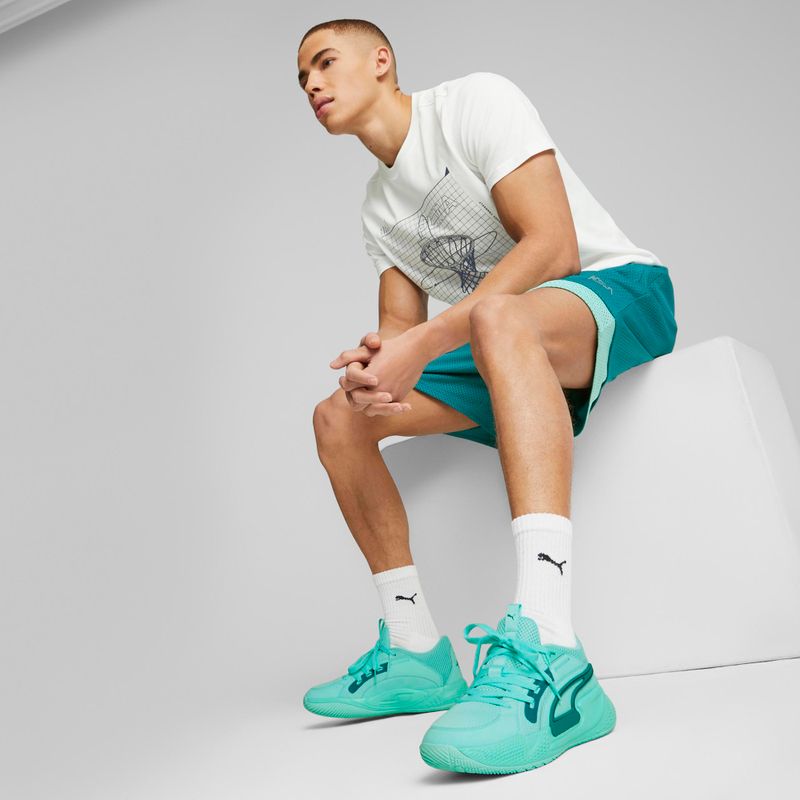 Herren Basketballschuhe PUMA Court Rider electric peppermint/green lagoon 15
