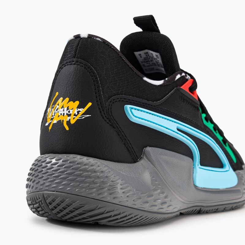 PUMA Court Rider Chaos Block Party Herren Basketball Schuhe schwarz 378265 01 12