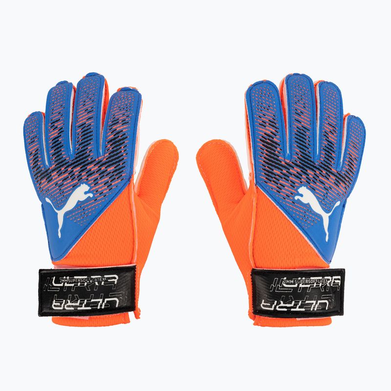 PUMA Kinder-Torwarthandschuhe Ultra Grip 4 RC ultra orange/blau schimmern