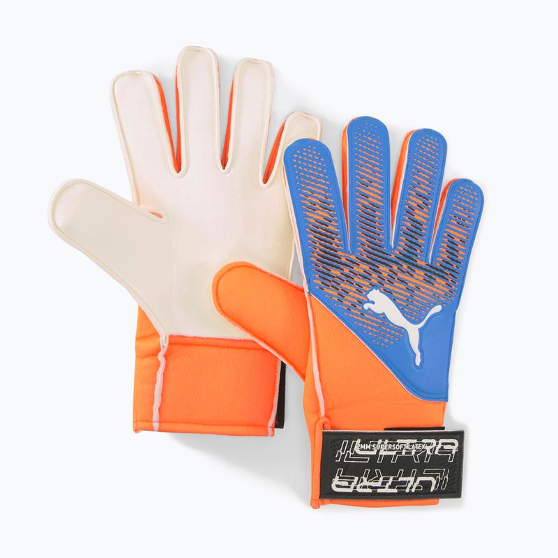 PUMA Kinder-Torwarthandschuhe Ultra Grip 4 RC ultra orange/blau schimmern 5