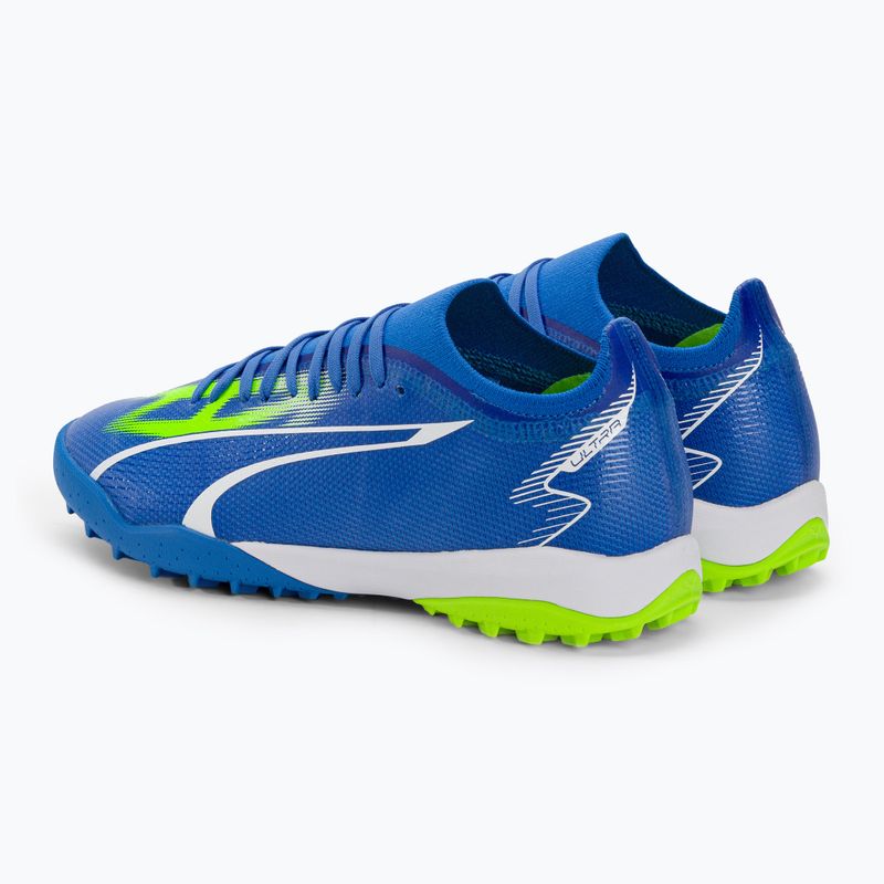 Herren PUMA Ultra Match TT Fußballschuhe ultra blau/puma weiß/pro grün 3