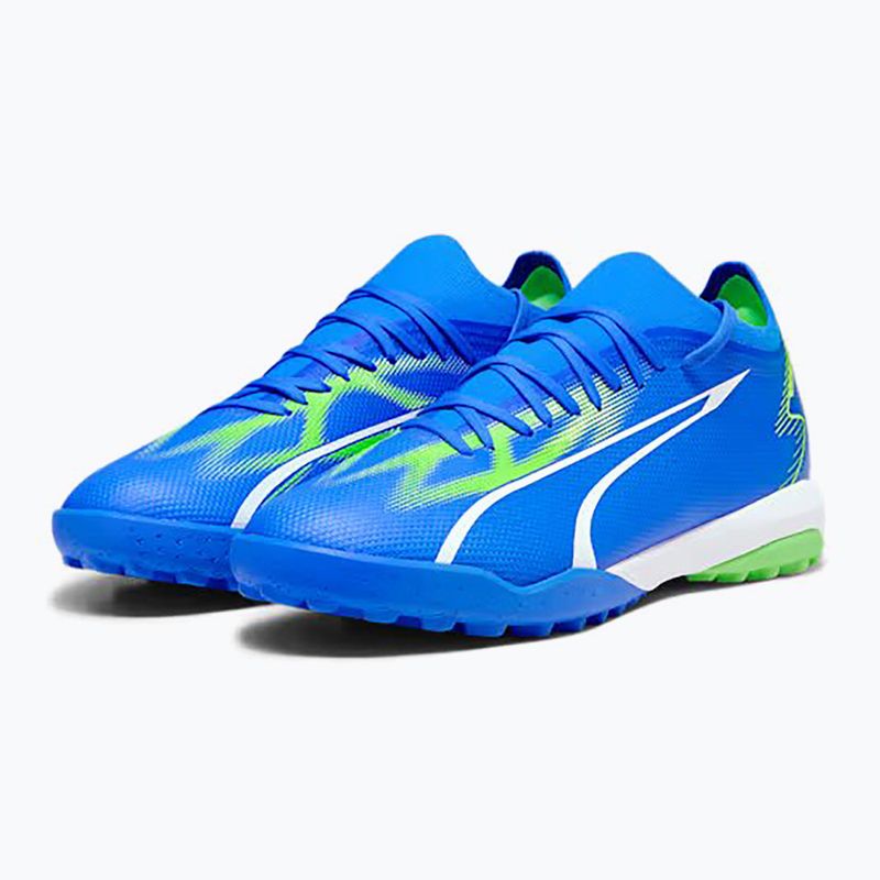 Herren PUMA Ultra Match TT Fußballschuhe ultra blau/puma weiß/pro grün 8