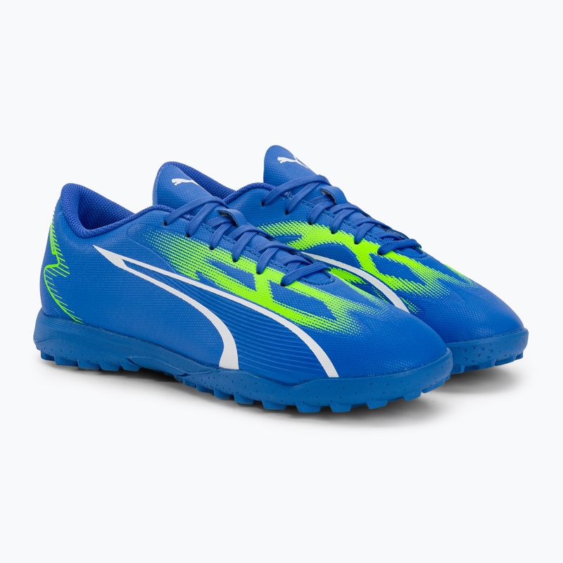 PUMA Ultra Play TT Jr Kinder Fußballschuhe ultra blau/puma weiß/pro grün 4