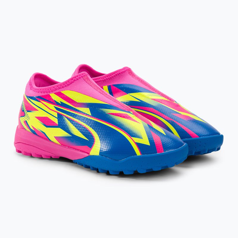 PUMA Match Ll Energy TT + Mid Jr Kinder Fußballschuhe leuchtend pink/ultra blau/gelb alert 4