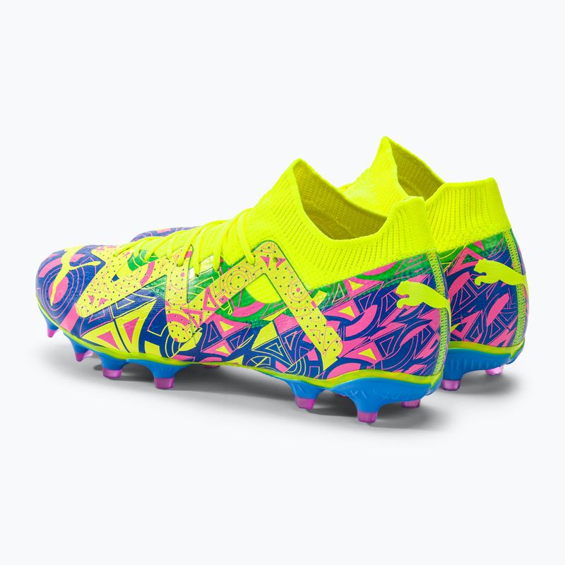 PUMA Future Match Energy FG/AG Herren Fußballschuhe Ultra Blau/Gelb Alert/Leuchtend Pink 3