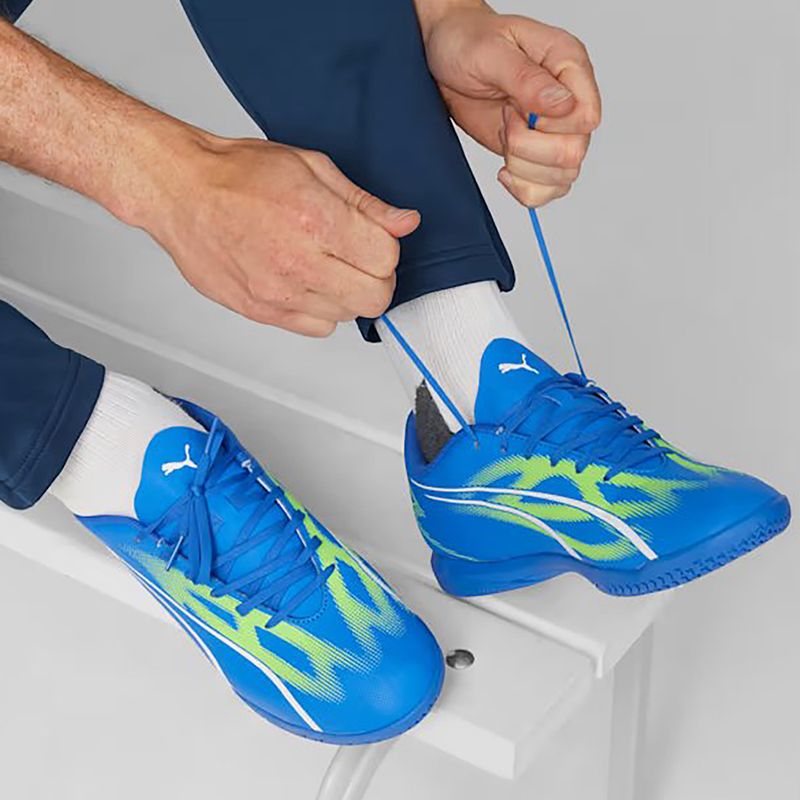 PUMA Herren Fußballschuhe Ultra Play It ultra blau/puma weiß/pro grün