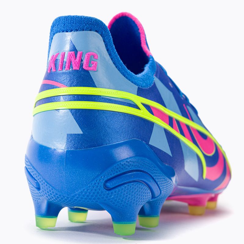 PUMA King Ultimate Energy FG/AG Herren Fußballschuhe Ultrablau/Leuchtend Pink/Leuchtend Blau 9